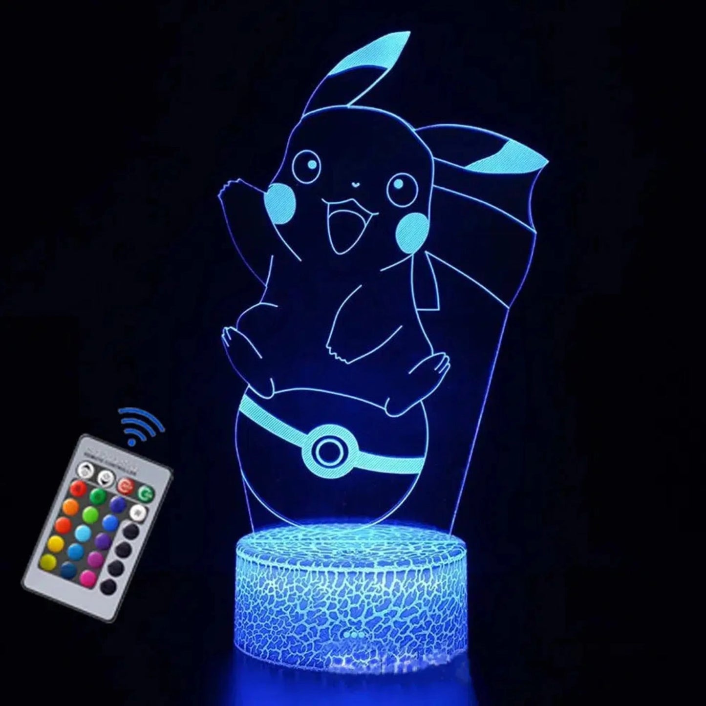 Pokemon Nachtlicht – Bunte LED-Schlummerleuchte mit Fernbedienung für Kinderzimmer-Nachtlicht-Ma boutique