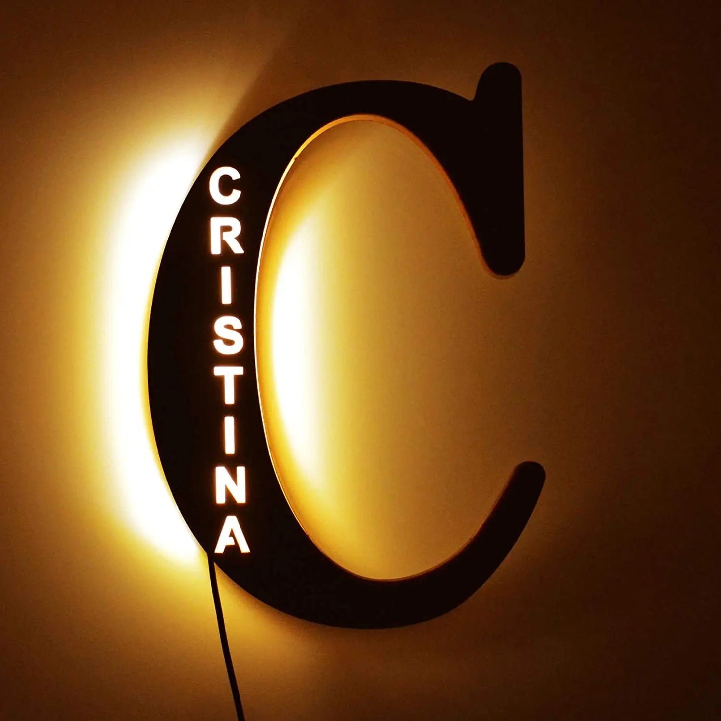 Nach Buchstaben LED Nacht Licht Holz Gravierte Name Wohnkultur Hochzeit Geburtstag Party Weihnachten Neue Jahr Dekoration Liebhaber Geschenk