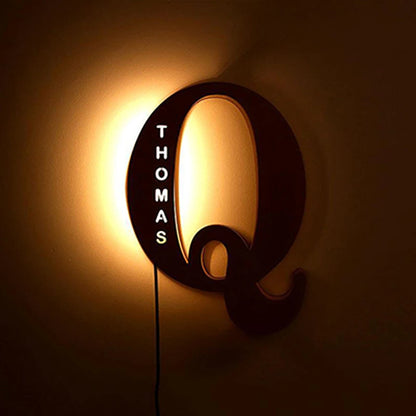 Nach Buchstaben LED Nacht Licht Holz Gravierte Name Wohnkultur Hochzeit Geburtstag Party Weihnachten Neue Jahr Dekoration Liebhaber Geschenk