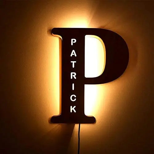 Nach Buchstaben LED Nacht Licht Holz Gravierte Name Wohnkultur Hochzeit Geburtstag Party Weihnachten Neue Jahr Dekoration Liebhaber Geschenk