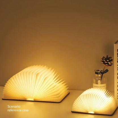 3D-LED-Buchlicht, USB wiederaufladbar, Nachtlicht, 3 Farben, faltbar, Tischlampe, kreative LED-Magnetlampe, tragbare Schreibtischbeleuchtung
