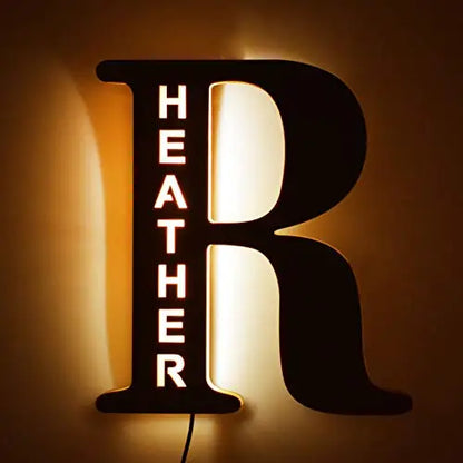 Nach Buchstaben LED Nacht Licht Holz Gravierte Name Wohnkultur Hochzeit Geburtstag Party Weihnachten Neue Jahr Dekoration Liebhaber Geschenk