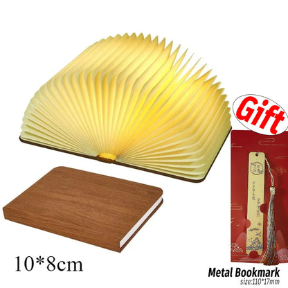 3D-LED-Buchlicht, USB wiederaufladbar, Nachtlicht, 3 Farben, faltbar, Tischlampe, kreative LED-Magnetlampe, tragbare Schreibtischbeleuchtung