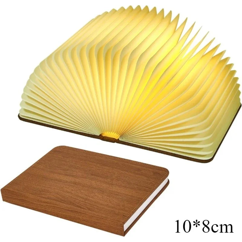 3D-LED-Buchlicht, USB wiederaufladbar, Nachtlicht, 3 Farben, faltbar, Tischlampe, kreative LED-Magnetlampe, tragbare Schreibtischbeleuchtung