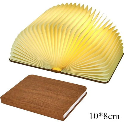 3D-LED-Buchlicht, USB wiederaufladbar, Nachtlicht, 3 Farben, faltbar, Tischlampe, kreative LED-Magnetlampe, tragbare Schreibtischbeleuchtung