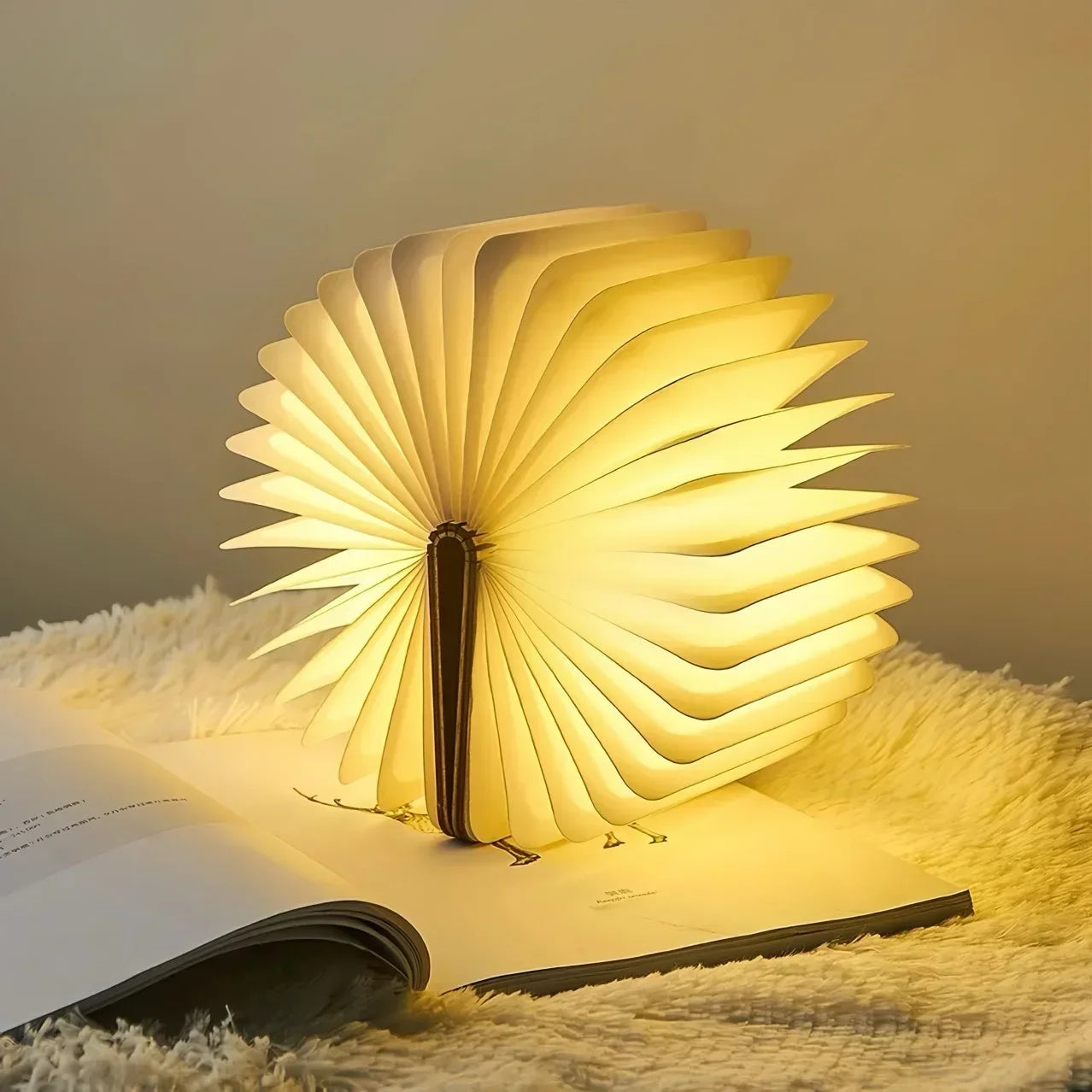 3D-LED-Buchlicht, USB wiederaufladbar, Nachtlicht, 3 Farben, faltbar, Tischlampe, kreative LED-Magnetlampe, tragbare Schreibtischbeleuchtung