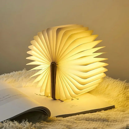3D-LED-Buchlicht, USB wiederaufladbar, Nachtlicht, 3 Farben, faltbar, Tischlampe, kreative LED-Magnetlampe, tragbare Schreibtischbeleuchtung