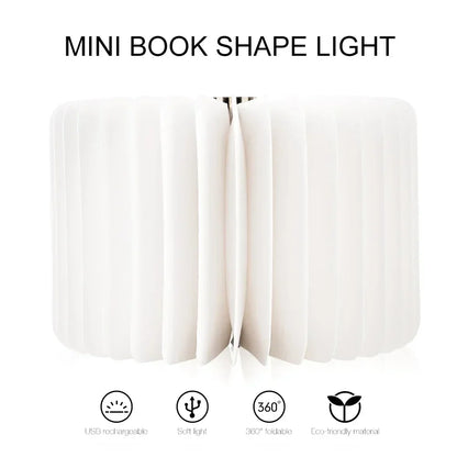 3D-LED-Buchlicht, USB wiederaufladbar, Nachtlicht, 3 Farben, faltbar, Tischlampe, kreative LED-Magnetlampe, tragbare Schreibtischbeleuchtung