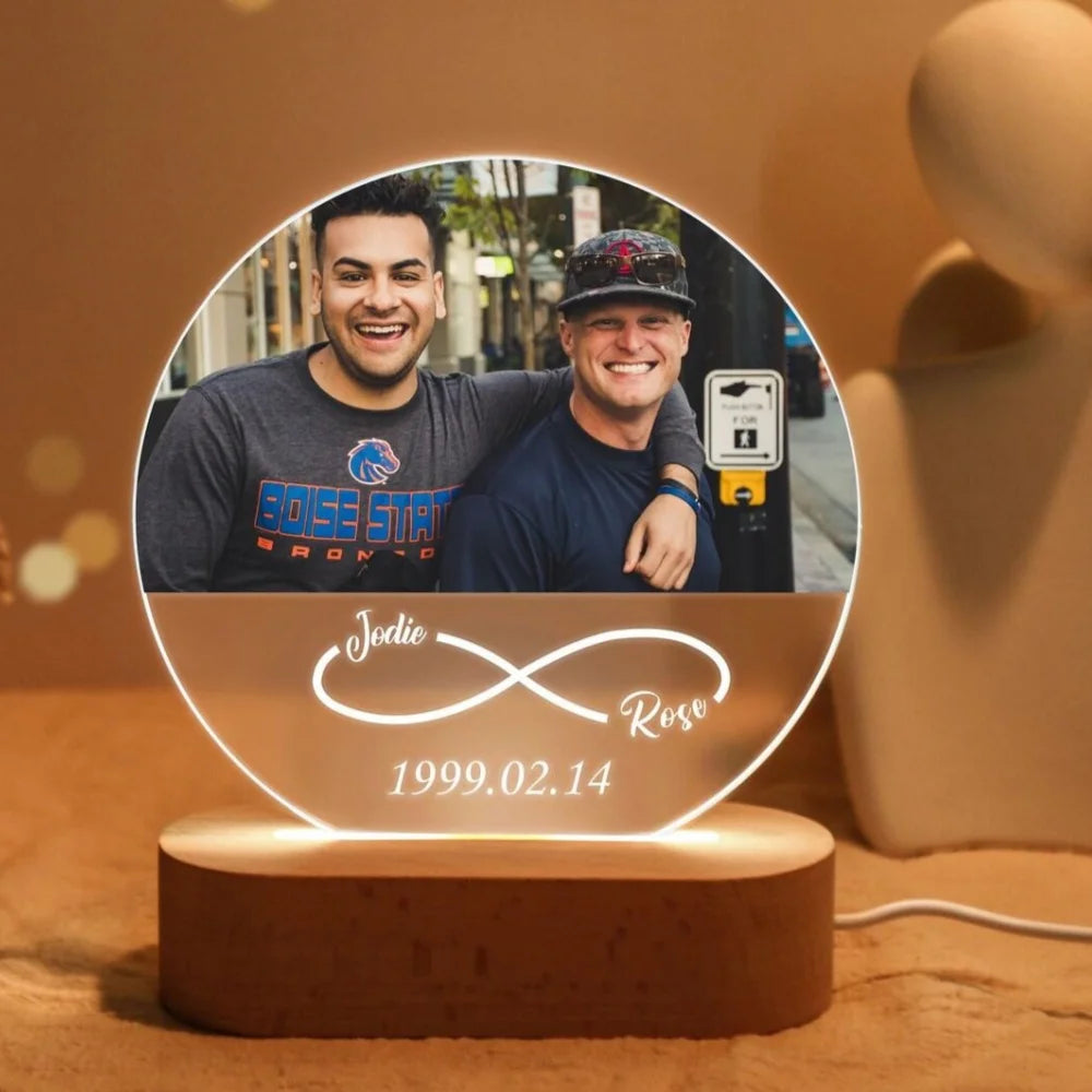 Personal isierte 3d Foto lampe angepasste Foto Text benutzer definierte Schlafzimmer Nachtlicht Valentinstag Hochzeitstag Geburtstags geschenke