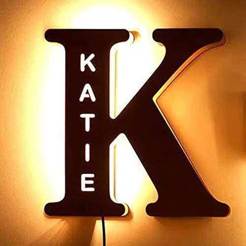 Nach Buchstaben LED Nacht Licht Holz Gravierte Name Wohnkultur Hochzeit Geburtstag Party Weihnachten Neue Jahr Dekoration Liebhaber Geschenk