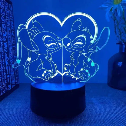 Stitch Nachtlicht - 3D LED Lampe mit 16 Farben & Fernbedienung-Nachtlicht-Ma boutique