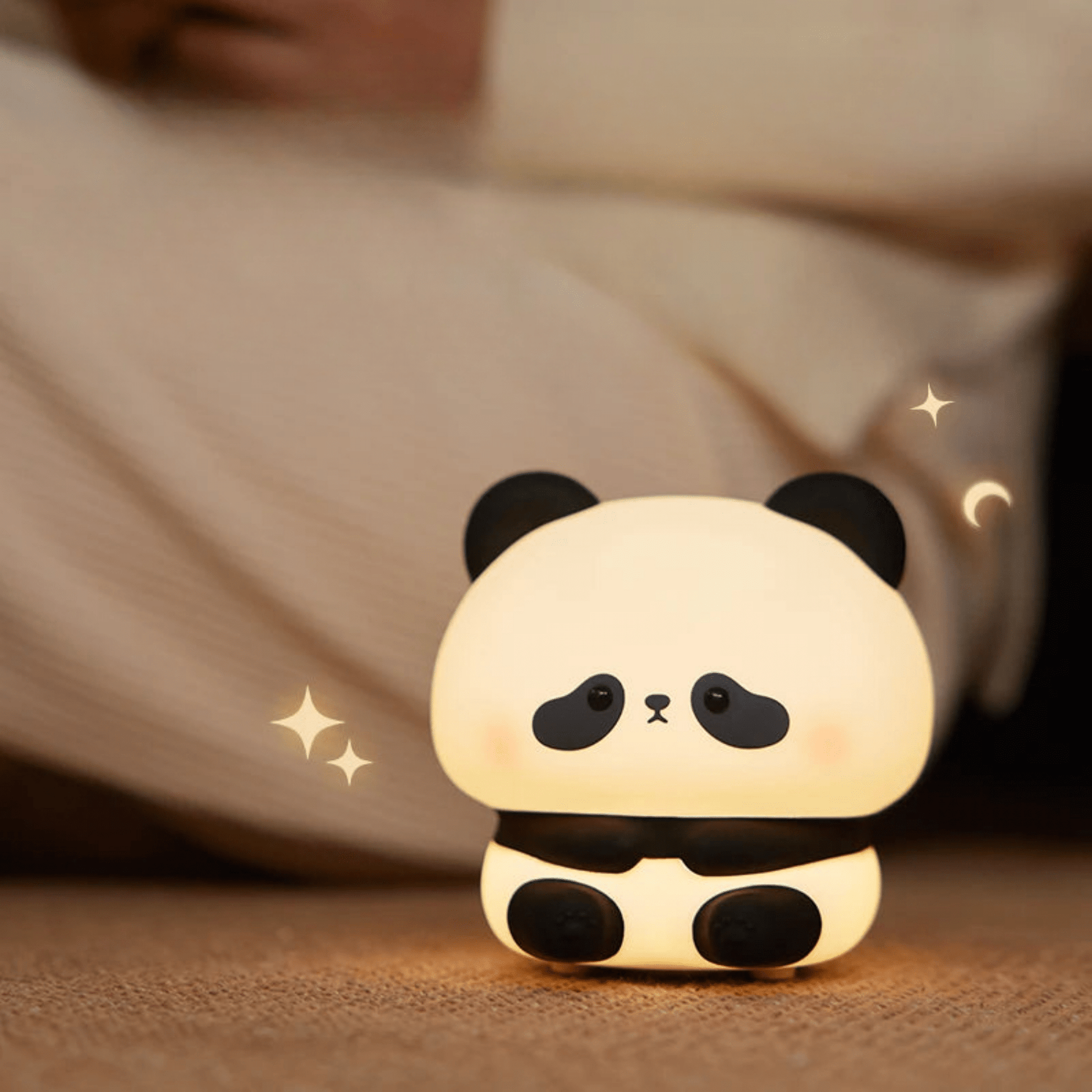LED Nachtlicht Panda – Niedliche Silikonlampe mit Touch - Steuerung und Timer - Nachtlicht Kinder