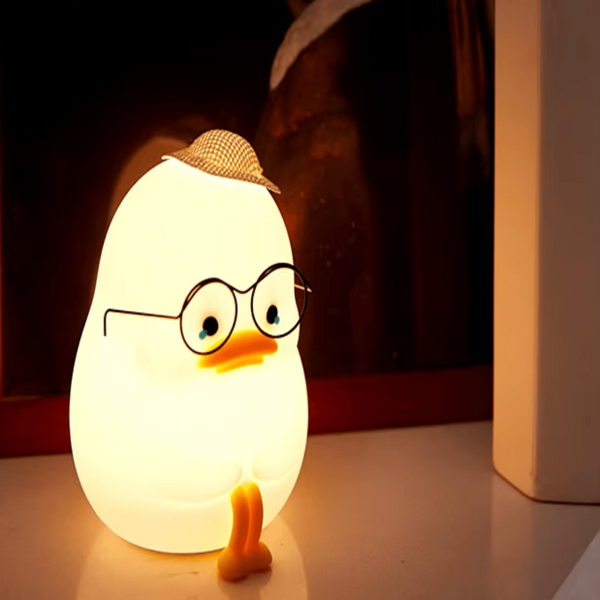 Lustige Enten - Nachtlichter: Flach oder Weinend - LED - Schlummerlampen für Kinder - Nachtlicht Kinder