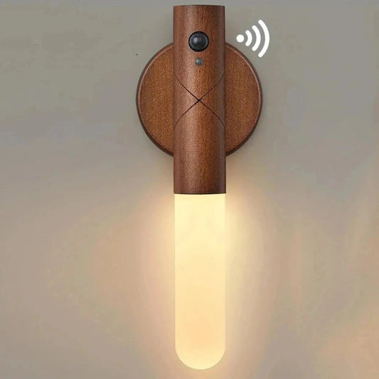 Nachtlicht mit Bewegungsmelder LED Holz Stabform USB - Nachtlicht Kinder