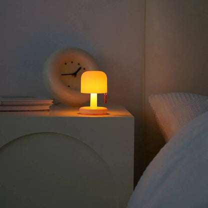 Nachtlicht Pilz – Mini LED Silikon - Schlummerleuchte mit USB - Aufladung für Kinderzimmer - Nachtlicht Kinder