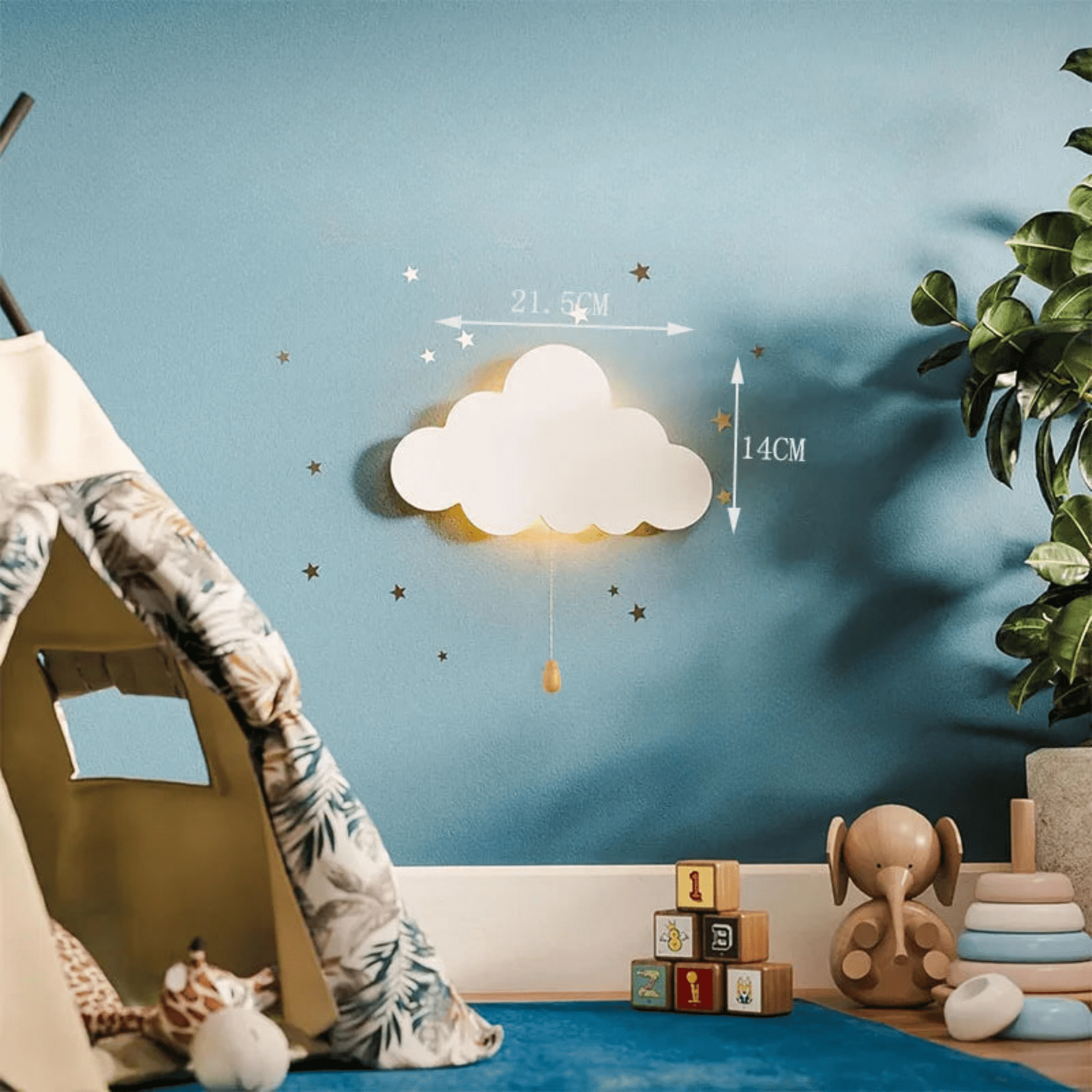 Nachtlicht Wolke LED Wandleuchte für Kinderzimmer - Nachtlicht Kinder