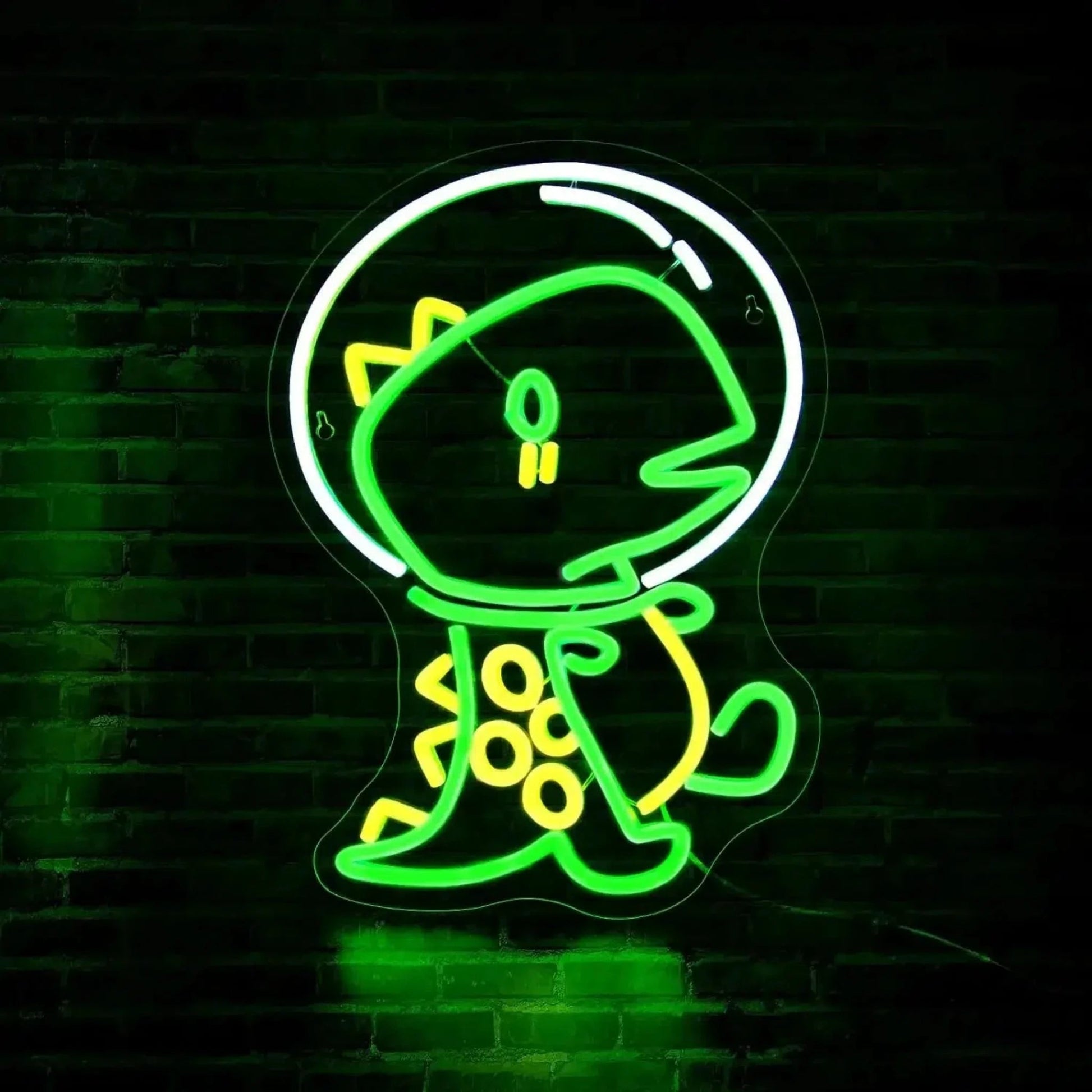 Neon Dino Astronaut Nachtlicht für Wanddeko - Nachtlicht Kinder