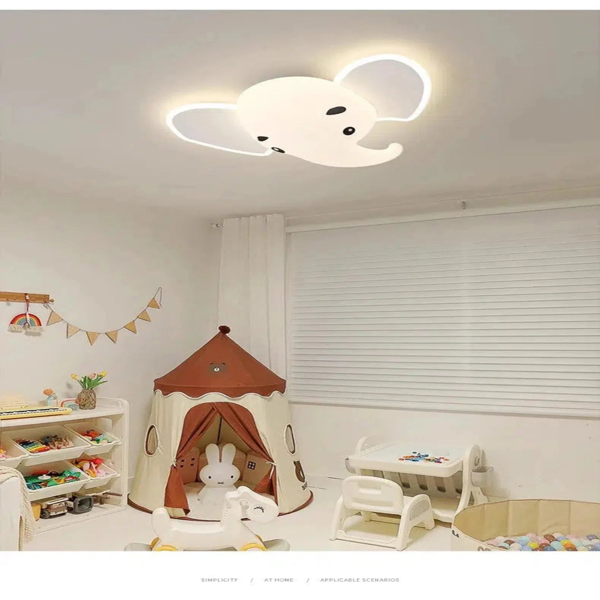 Niedliche Elefanten - Deckenlampe als Nachtlicht für Kinder - Nachtlicht Kinder