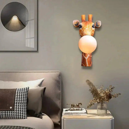 Niedliche Giraffen - Wandleuchte mit Kaugummiblase: LED - Nachtlicht für Kinderzimmer - Nachtlicht Kinder