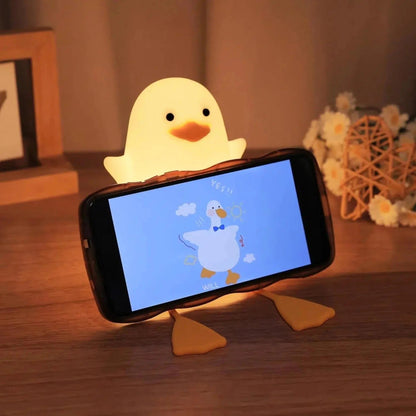 Niedliches sitzendes Enten Nachtlicht mit USB - Aufladung für Kinderzimmer - Nachtlicht Kinder