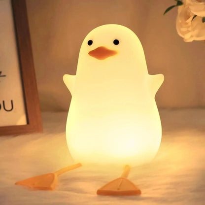 Niedliches sitzendes Enten Nachtlicht mit USB - Aufladung für Kinderzimmer - Nachtlicht Kinder