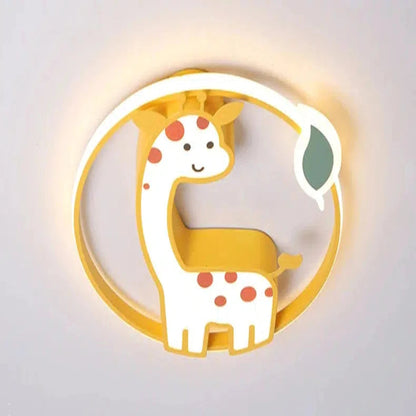 Nordisches Giraffen - Nachtlicht: Dimmbarer LED - Deckenstrahler mit Fernbedienung - Nachtlicht Kinder