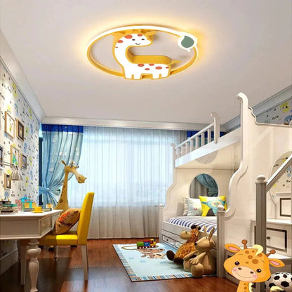 Nordisches Giraffen - Nachtlicht: Dimmbarer LED - Deckenstrahler mit Fernbedienung - Nachtlicht Kinder